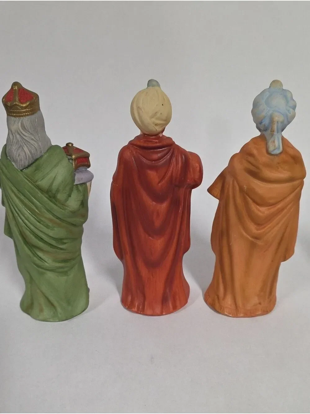 Vintage Homco 9-Piece Nativity Set #5216 - Bisque Porcelain - As Is